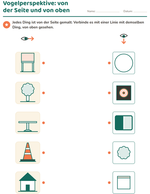 Vorschau: Karten und Himmelsrichtungen-Arbeitsblatt für Kindergarten