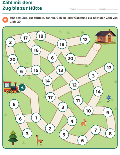 Vorschau: Labyrinth-Rätsel-Arbeitsblatt für Kindergarten
