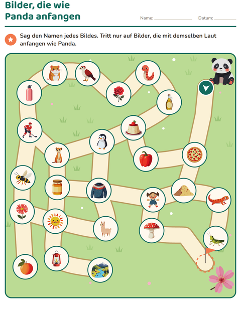 Vorschau: Labyrinth-Rätsel-Arbeitsblatt für Kindergarten