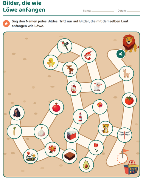 Vorschau: Labyrinth-Rätsel-Arbeitsblatt für Kindergarten