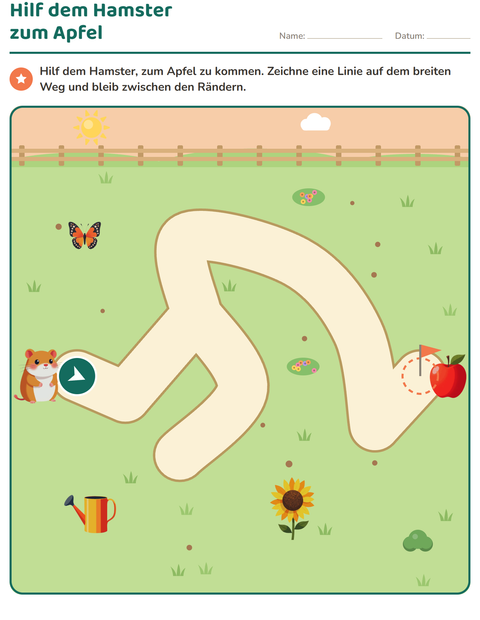 Vorschau: Labyrinth-Rätsel-Arbeitsblatt für Kindergarten