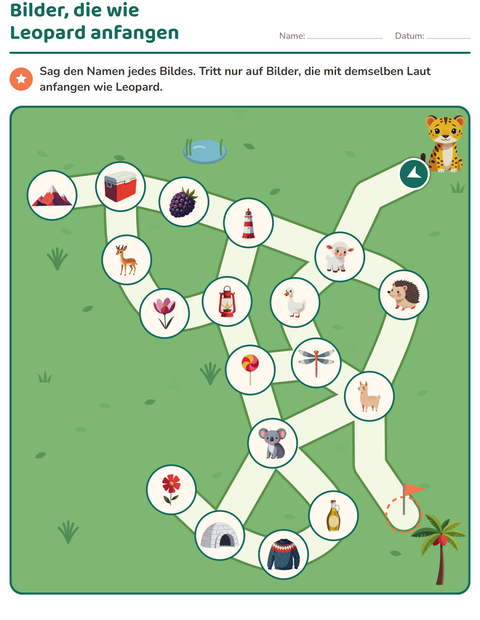 Vorschau: Labyrinth-Rätsel-Arbeitsblatt für Kindergarten