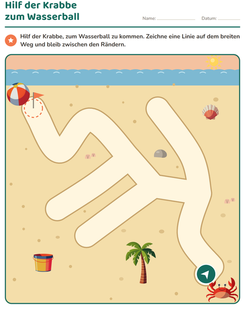 Vorschau: Labyrinth-Rätsel-Arbeitsblatt für Kindergarten