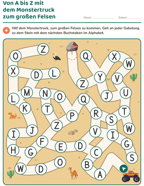 Vorschau: Labyrinth-Rätsel-Arbeitsblatt für Kindergarten