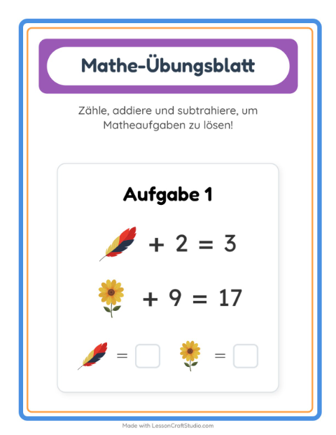Vorschau: Mathe-Arbeitsblatt-Arbeitsblatt mit Ostern für Kindergarten