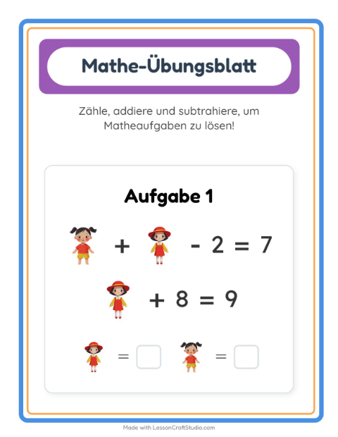 Vorschau: Mathe-Arbeitsblatt-Arbeitsblatt mit Spielzeug für Kindergarten