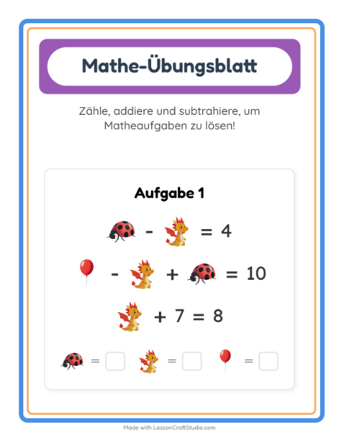 Vorschau: Mathe-Arbeitsblatt-Arbeitsblatt mit Dinge die fliegen für Kindergarten