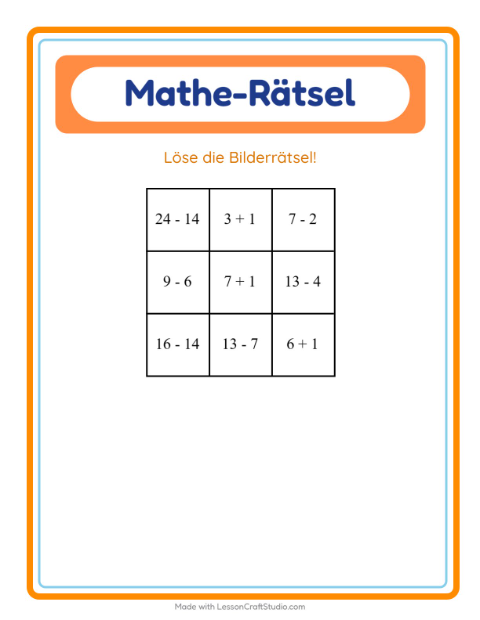 Zahlenpuzzle gemischt – Postamt