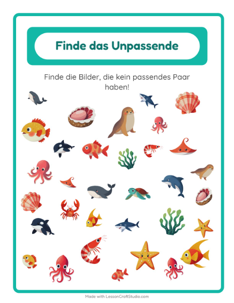 Suchbild – Meeresleben