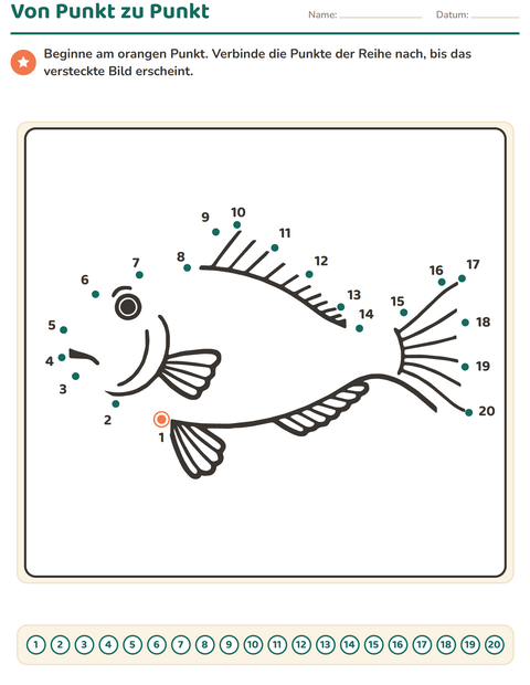Vorschau: Punkt zu Punkt-Arbeitsblatt für Kindergarten