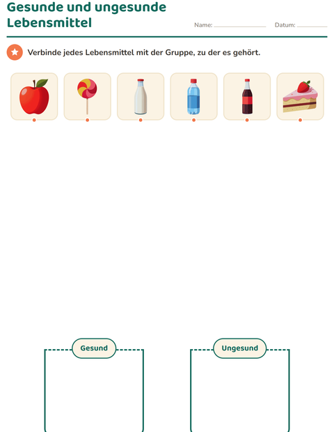 Vorschau: Sachunterricht-Sortieren-Arbeitsblatt für Kindergarten