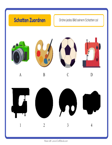 Schatten zuordnen – Aktivitäten