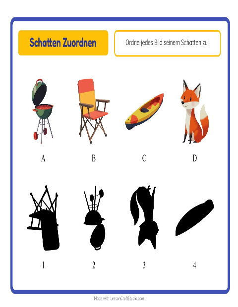 Schatten zuordnen – Camping