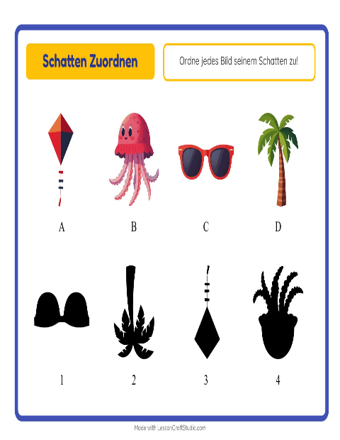 Schatten zuordnen – Sommer