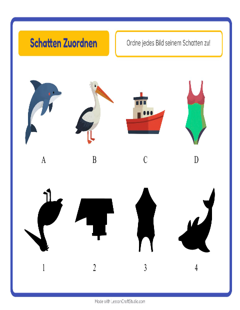 Schatten zuordnen – Strand