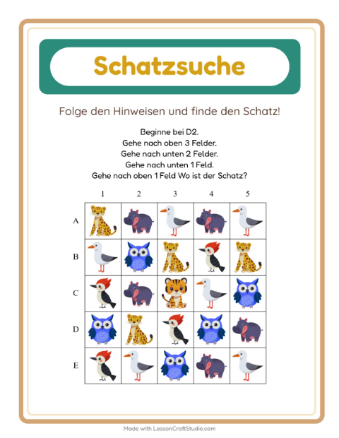 Schatzsuche – Tiere