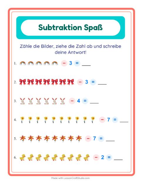 Bild minus Zahl – Ostern