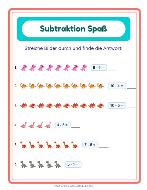 Durchstreichen – Dinosaurier