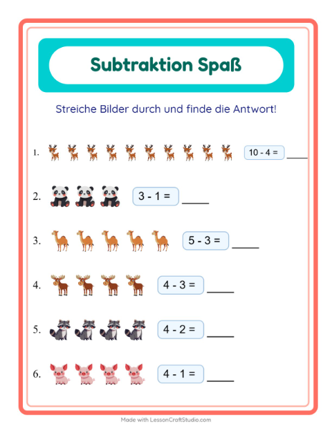Durchstreichen – Tiere