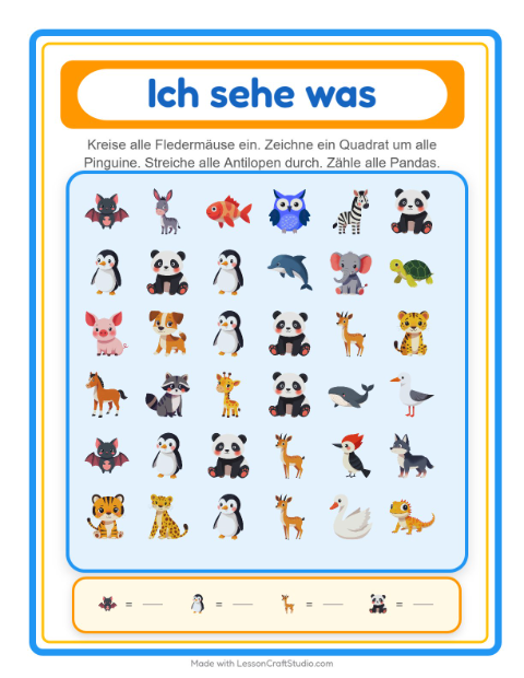Anlaute – Tiere