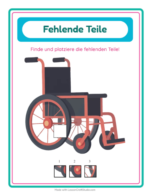 Was fehlt (ein Teil) – Krankenhaus