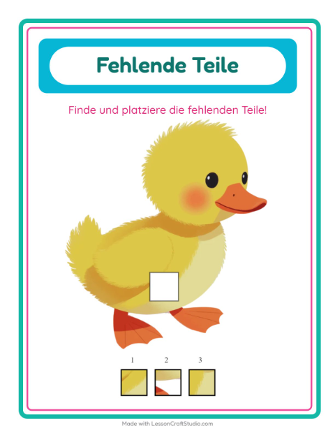Was fehlt (ein Teil) – Ostern