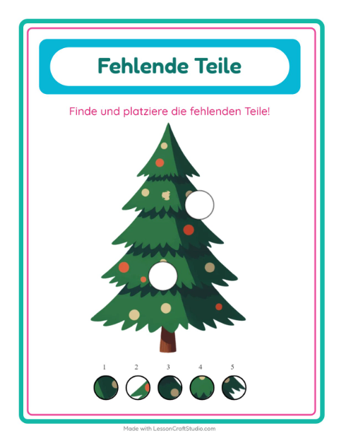 Was fehlt (zwei Teile) – Bäume