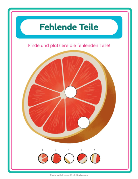 Vorschau: Was fehlt-Arbeitsblatt mit Frühstück für Kindergarten