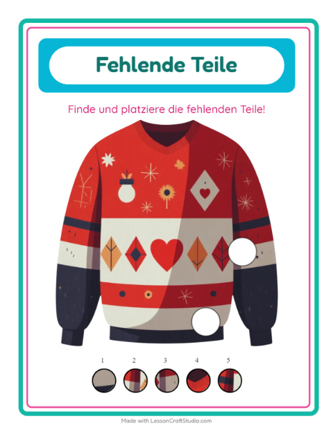 Was fehlt (zwei Teile) – Kleidung