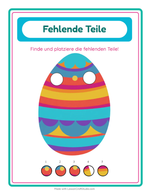 Was fehlt (zwei Teile) – Ostern