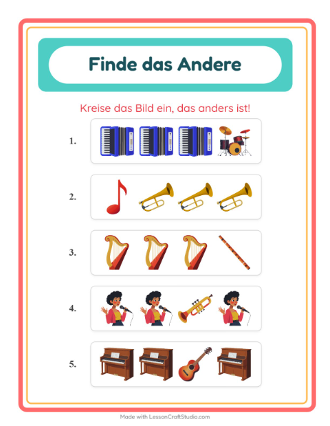 Was passt nicht – Musik