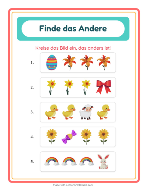 Was passt nicht – Ostern
