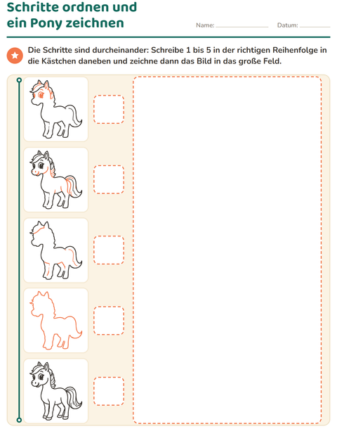 Vorschau: Zeichnen lernen-Arbeitsblatt für 1. Klasse