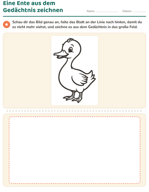 Vorschau: Zeichnen lernen-Arbeitsblatt für 2. Klasse