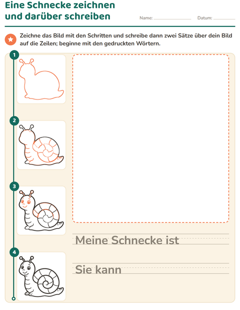 Vorschau: Zeichnen lernen-Arbeitsblatt für 2. Klasse