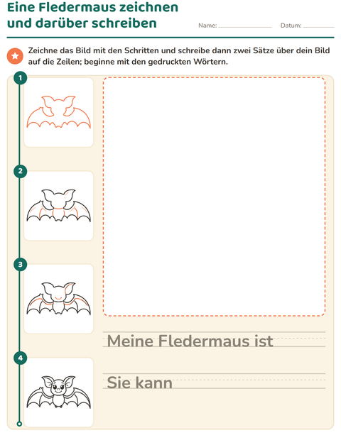 Vorschau: Zeichnen lernen-Arbeitsblatt für 2. Klasse
