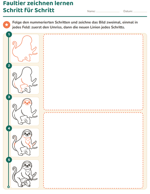 Vorschau: Zeichnen lernen-Arbeitsblatt für Kindergarten