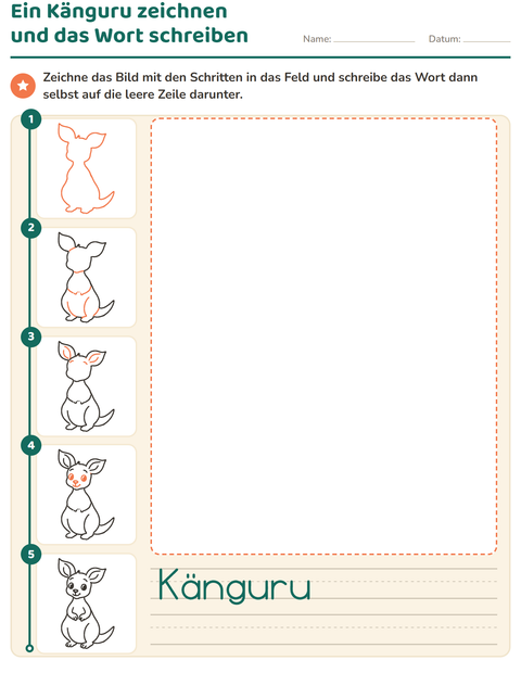 Vorschau: Zeichnen lernen-Arbeitsblatt für Kindergarten