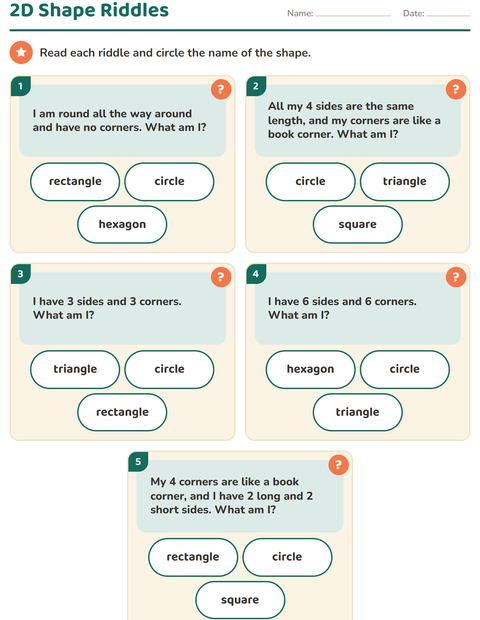 Preview of 2D Shape Riddles