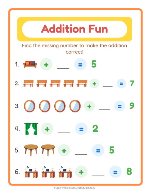 Preview of Find And Count worksheet featuring 4th of July for kindergarten