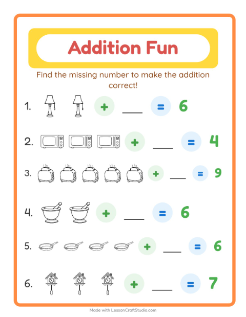 Preview of Find And Count worksheet featuring Farm Animals for kindergarten