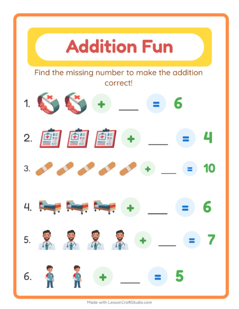 Preview of Subtraction worksheet featuring Breakfast for kindergarten