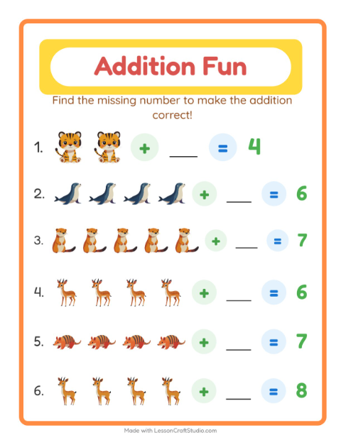 Preview of Math Puzzle worksheet featuring Pets for grade 1