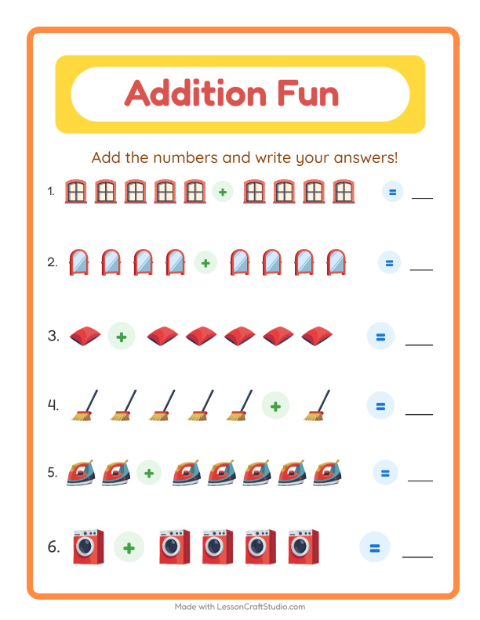 Addition with Household Things