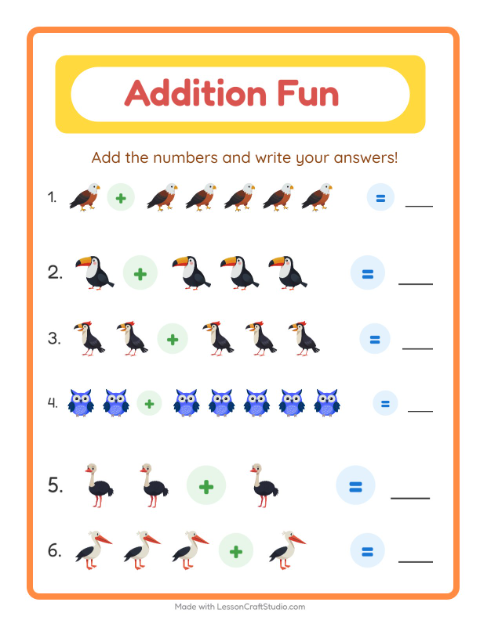 Addition with Birds