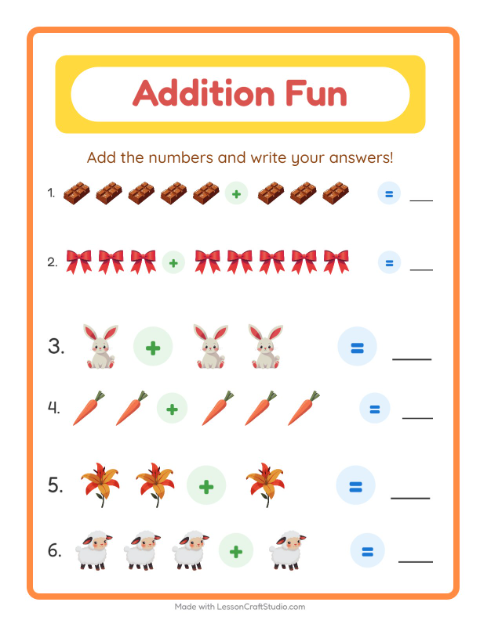 Addition with Easter