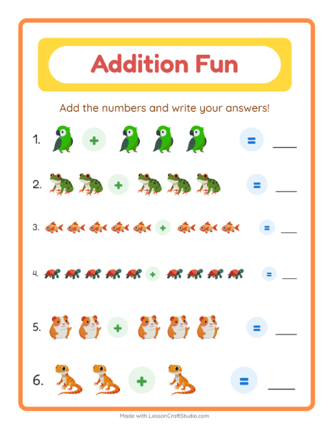 Addition with Pets
