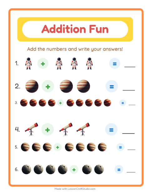 Addition with Space