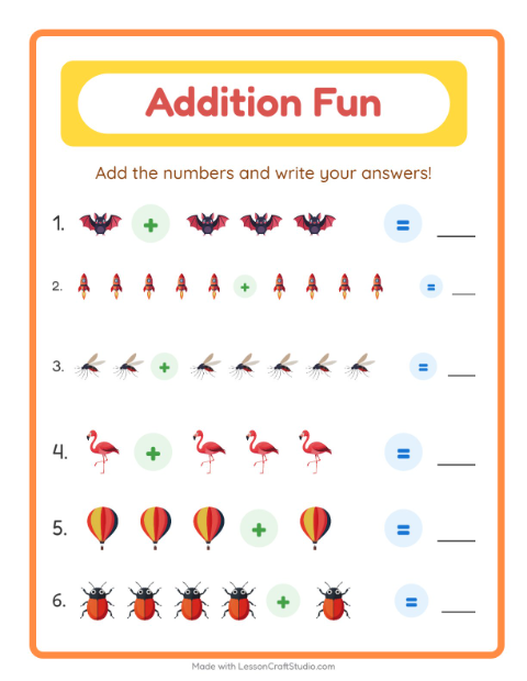 Addition with Things That Fly