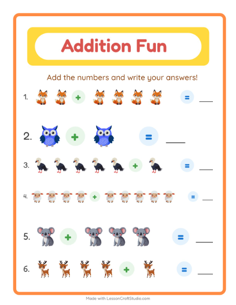 Addition with Animals